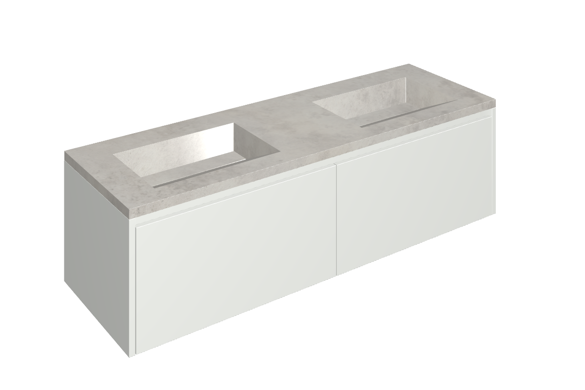 Fly Air Washbasin Duo 150 150 White